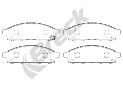 24529 00 701 10 BRECK Комплект тормозных колодок, дисковый тормоз